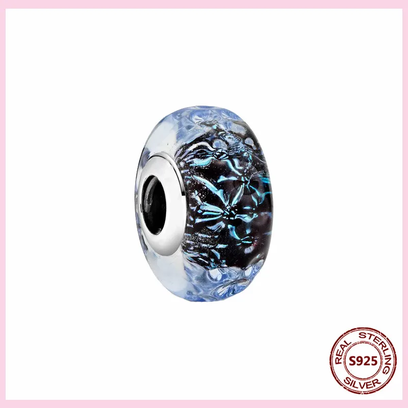 Charms Anhänger 925er Sterling Silber Armband Muranoglasperlen Damen Glas Beads