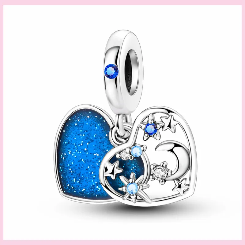 Charms Anhänger 925er Sterling Silber Armband Muranoglasperlen Damen Glas Beads