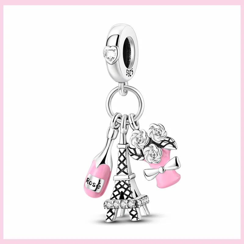 Charms Anhänger 925er Sterling Silber Armband Muranoglasperlen Damen Glas Beads