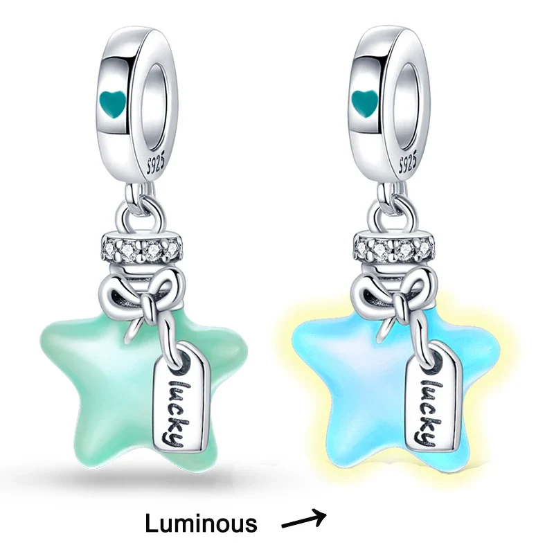 Charms Anhänger 925er Sterling Silber Armband Muranoglasperlen Damen Glas Beads