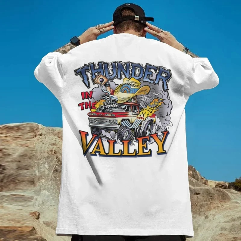 Fashion Herren Plus Size T-Shirt Rundhals Unisex Sommer Hip Hop Streetwear Top