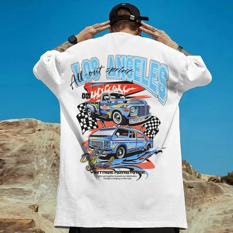 Fashion Herren Plus Size T-Shirt Rundhals Unisex Sommer Hip Hop Streetwear Top