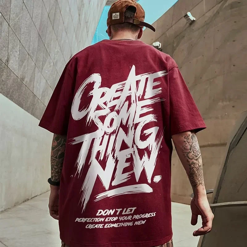 Fashion Herren Plus Size T-Shirt Rundhals Unisex Sommer Hip Hop Streetwear Top