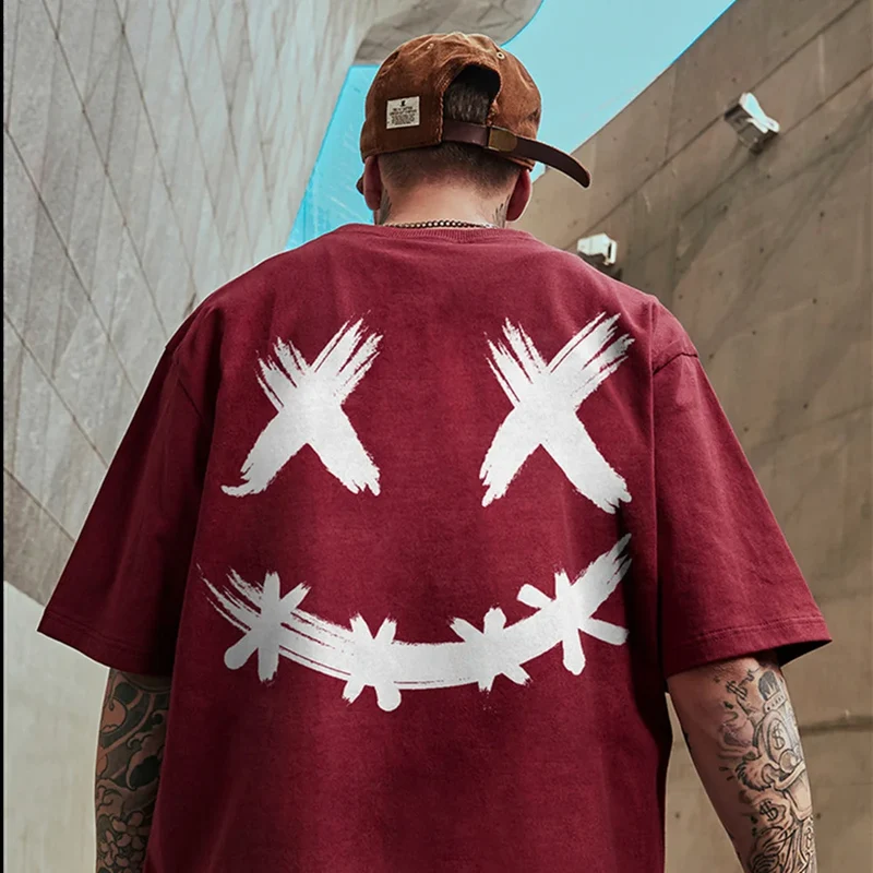 Fashion Herren Plus Size T-Shirt Rundhals Unisex Sommer Hip Hop Streetwear Top