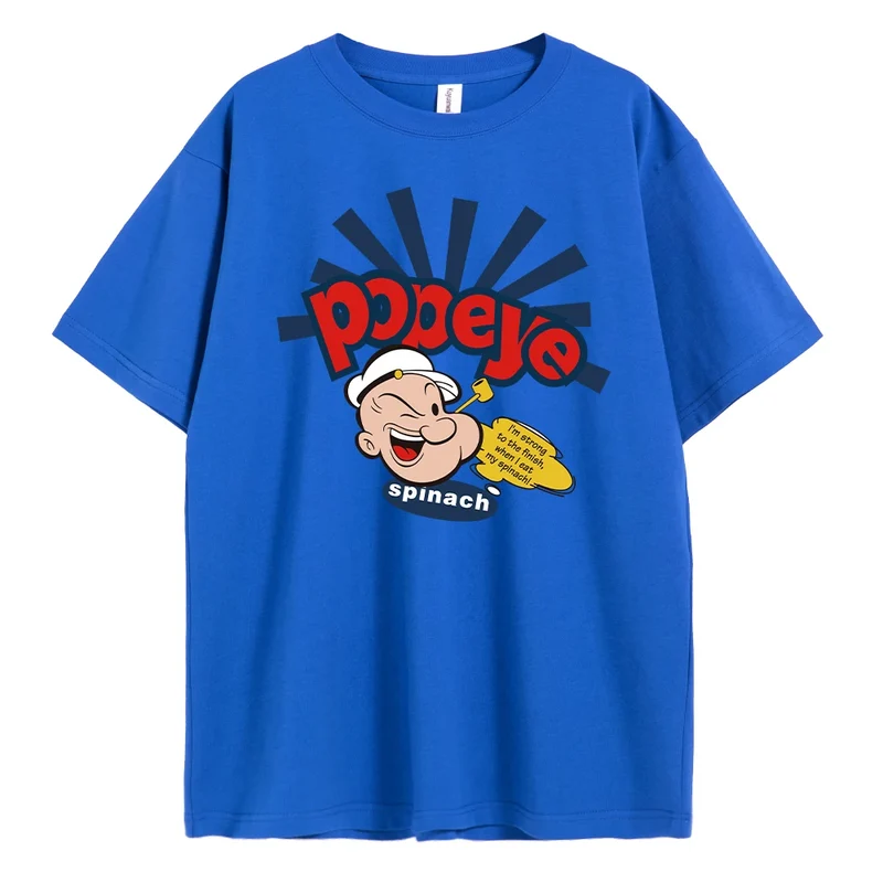 Herren Fashion Vintage Comic T-Shirt Rundhals Unisex Shirt Top Sommer Streetwear