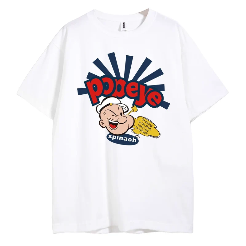 Herren Fashion Vintage Comic T-Shirt Rundhals Unisex Shirt Top Sommer Streetwear