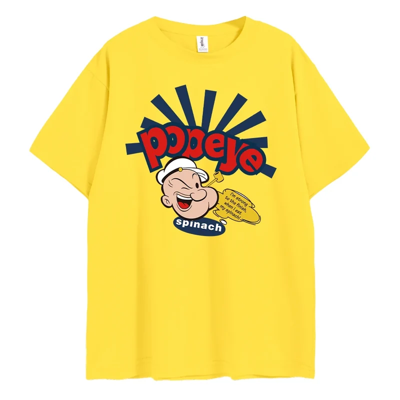 Herren Fashion Vintage Comic T-Shirt Rundhals Unisex Shirt Top Sommer Streetwear