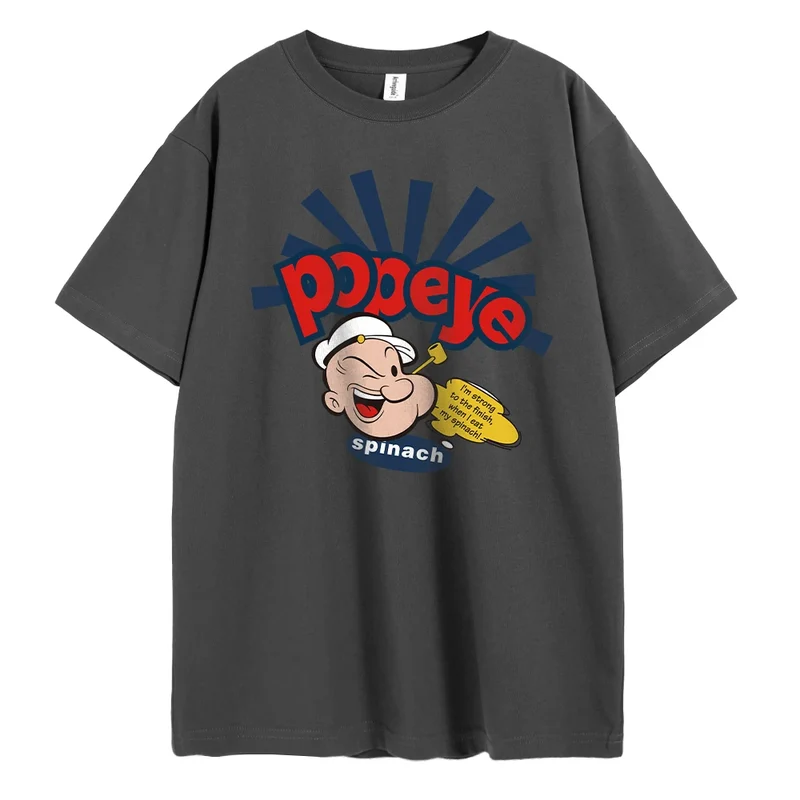 Herren Fashion Vintage Comic T-Shirt Rundhals Unisex Shirt Top Sommer Streetwear