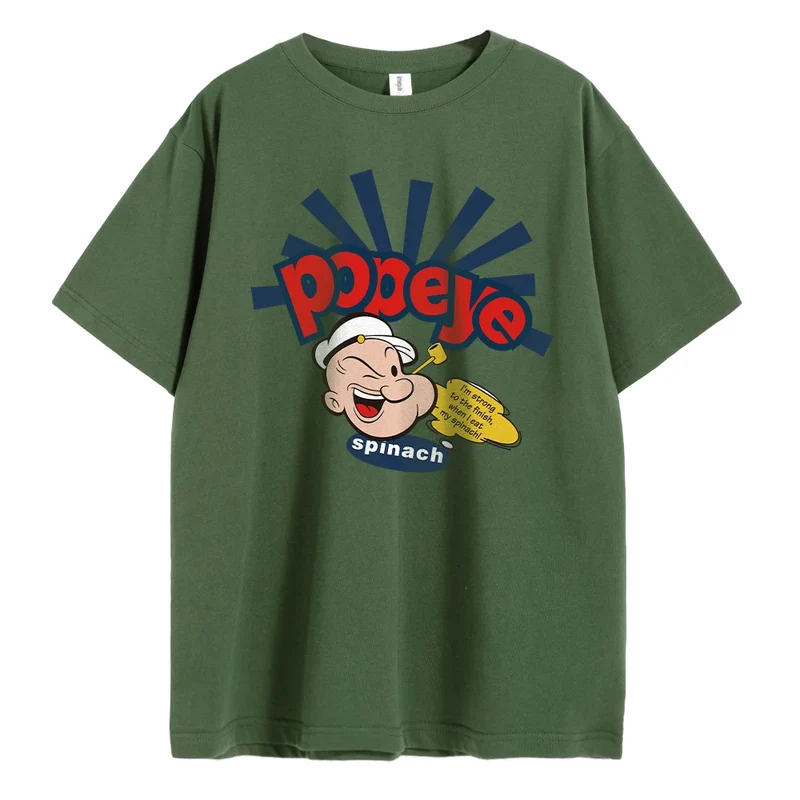 Herren Fashion Vintage Comic T-Shirt Rundhals Unisex Shirt Top Sommer Streetwear