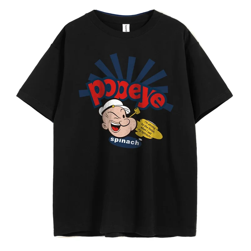 Herren Fashion Vintage Comic T-Shirt Rundhals Unisex Shirt Top Sommer Streetwear