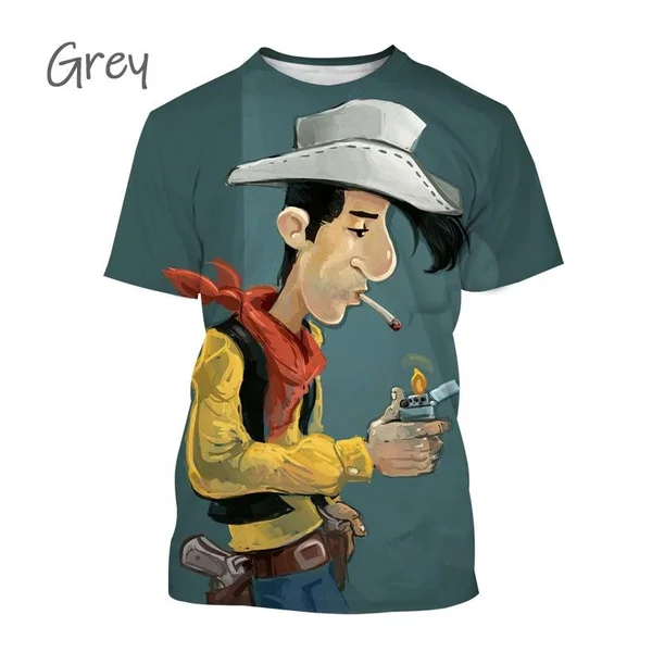 Herren Fashion Vintage 3D T-Shirt Rundhals Unisex Shirt Top Sommer Streetwear