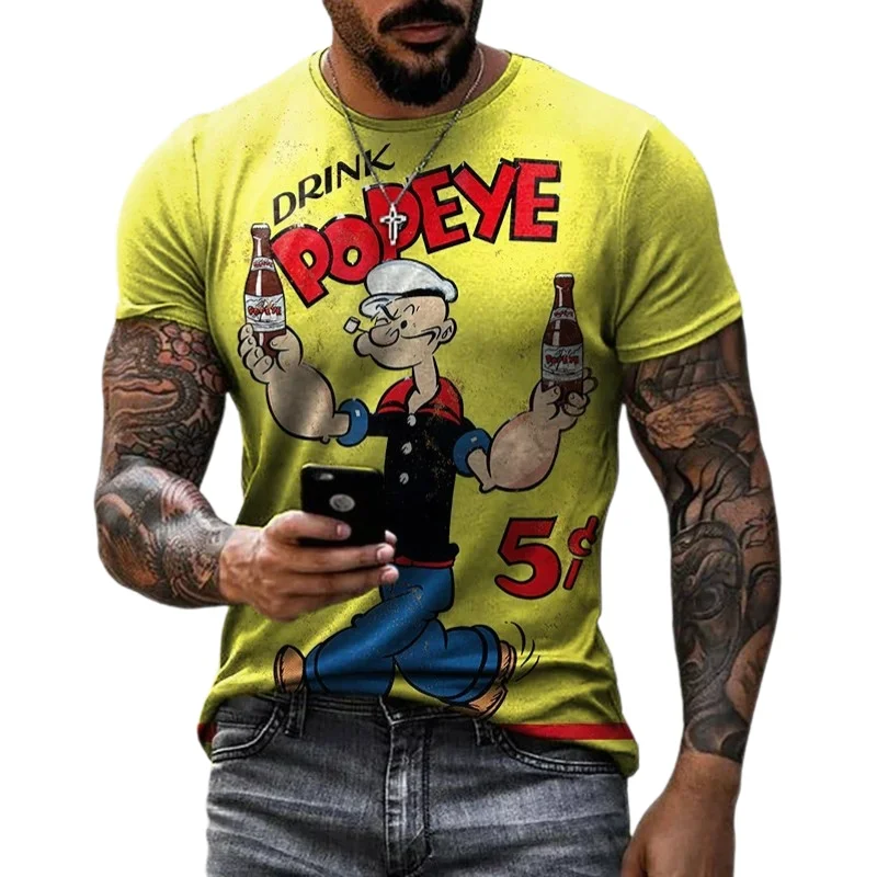 Herren Fashion Vintage 3D T-Shirt Rundhals Unisex Shirt Top Sommer Streetwear