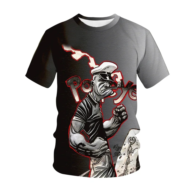 Herren Fashion Vintage 3D T-Shirt Rundhals Unisex Shirt Top Sommer Streetwear