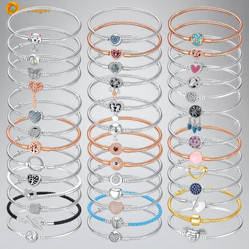 Bettelarmband Sammelarmband aus 925er Silber Sterlingsilber Charms Armband Damen