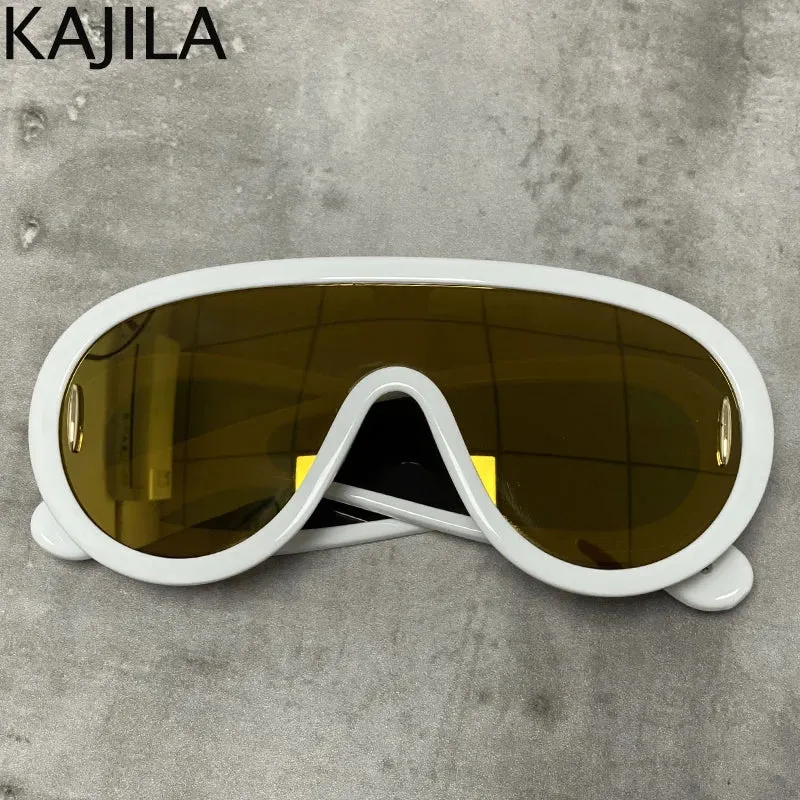 Designer Sonnenbrille Damen Herren Quadratische Übergröße Gläser Vintage UV400