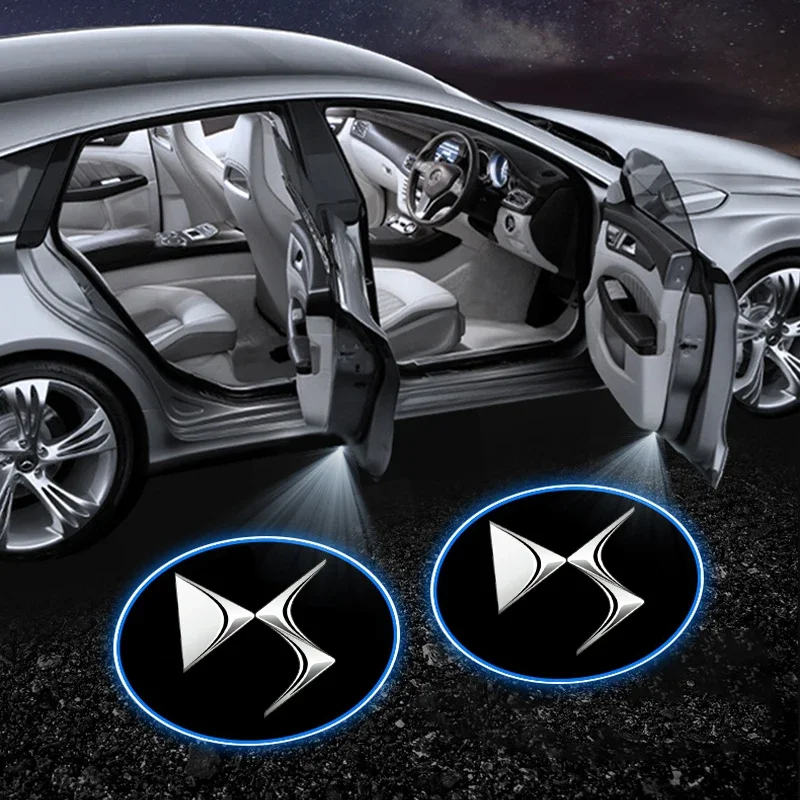 2X Kabelloses Autotürlicht LED-Auto Marken logo Projektor-Logo Willkommenslicht