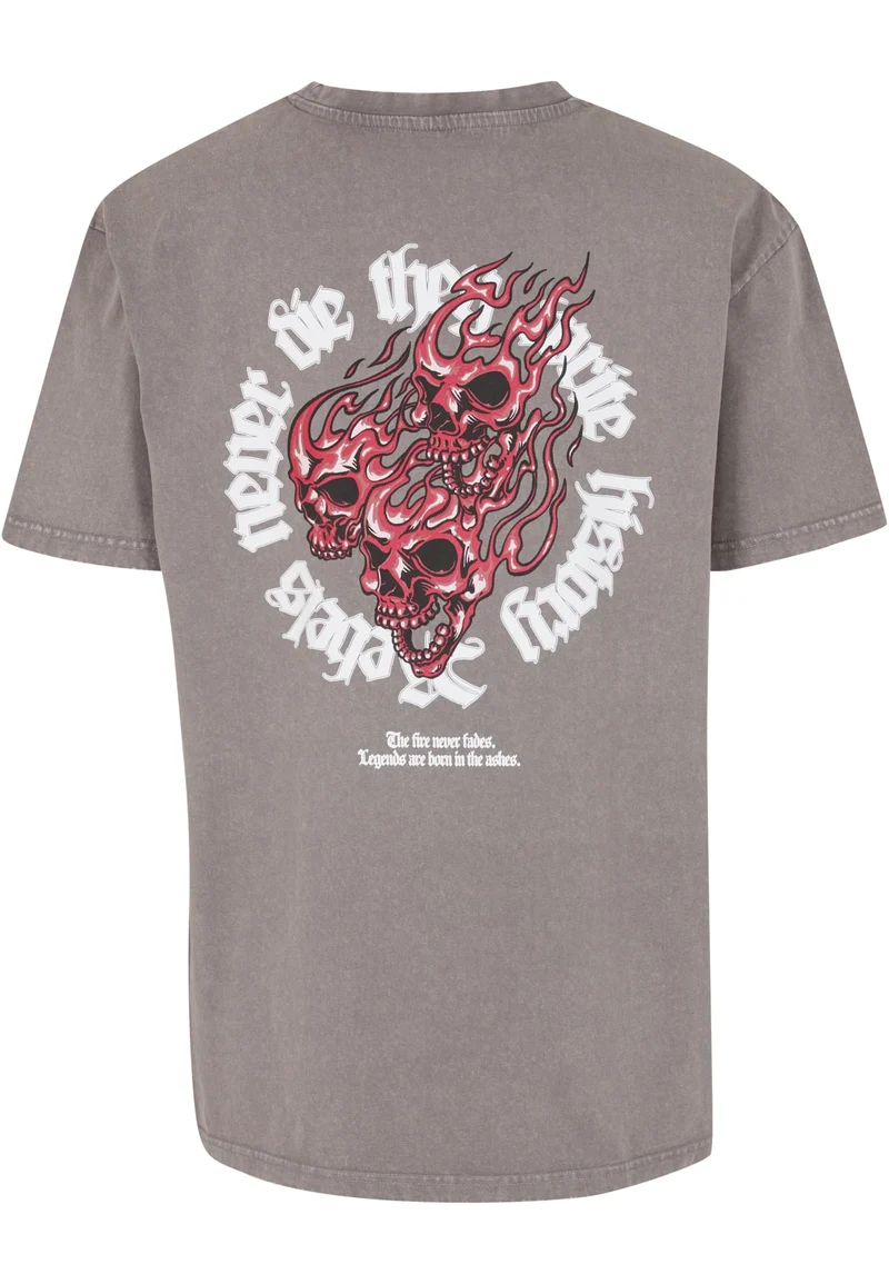 MJG Heavy Oversized Acid Washed Tee Rebels Never Die