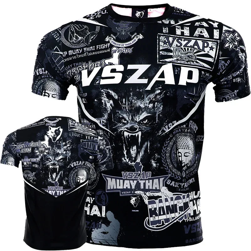 Herren Fashion Muay Thai 3D T-Shirt Rundhals Unisex Sommer Streetwear Kickboxen