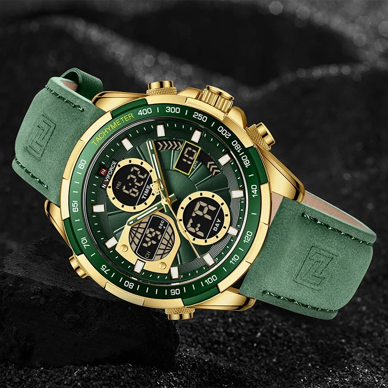 Herren Armbanduhr Gold Edelstahl Quarzuhr LED Uhr Luxus Chronograph Business