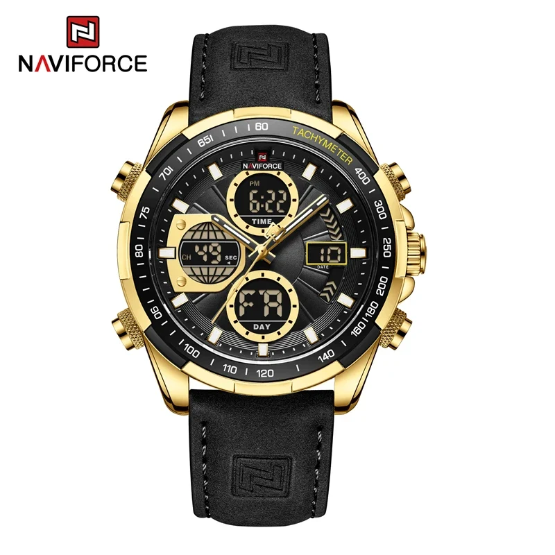 Herren Armbanduhr Gold Edelstahl Quarzuhr LED Uhr Luxus Chronograph Business