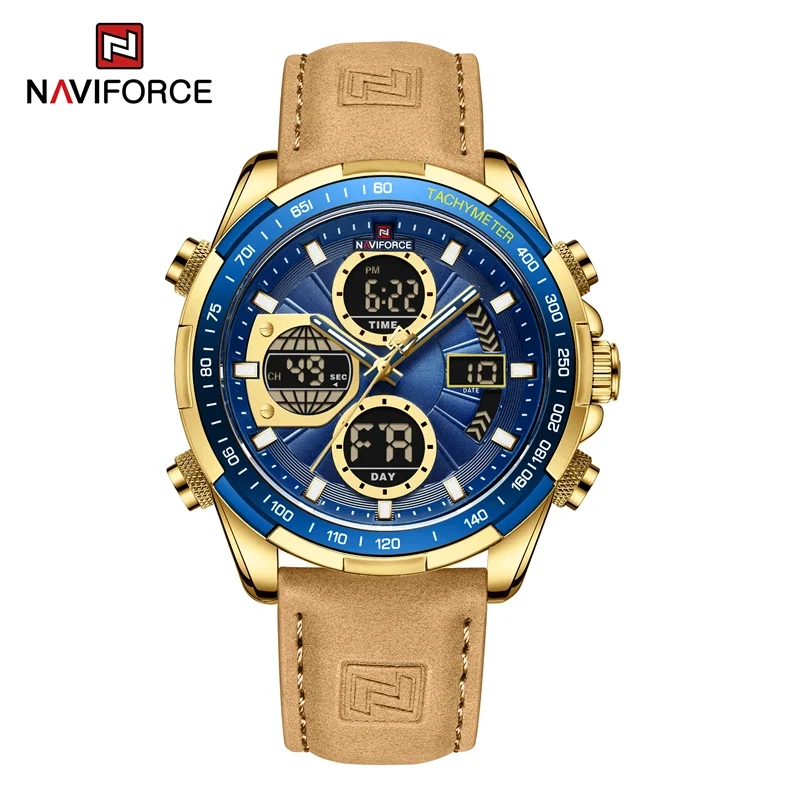 Herren Armbanduhr Gold Edelstahl Quarzuhr LED Uhr Luxus Chronograph Business