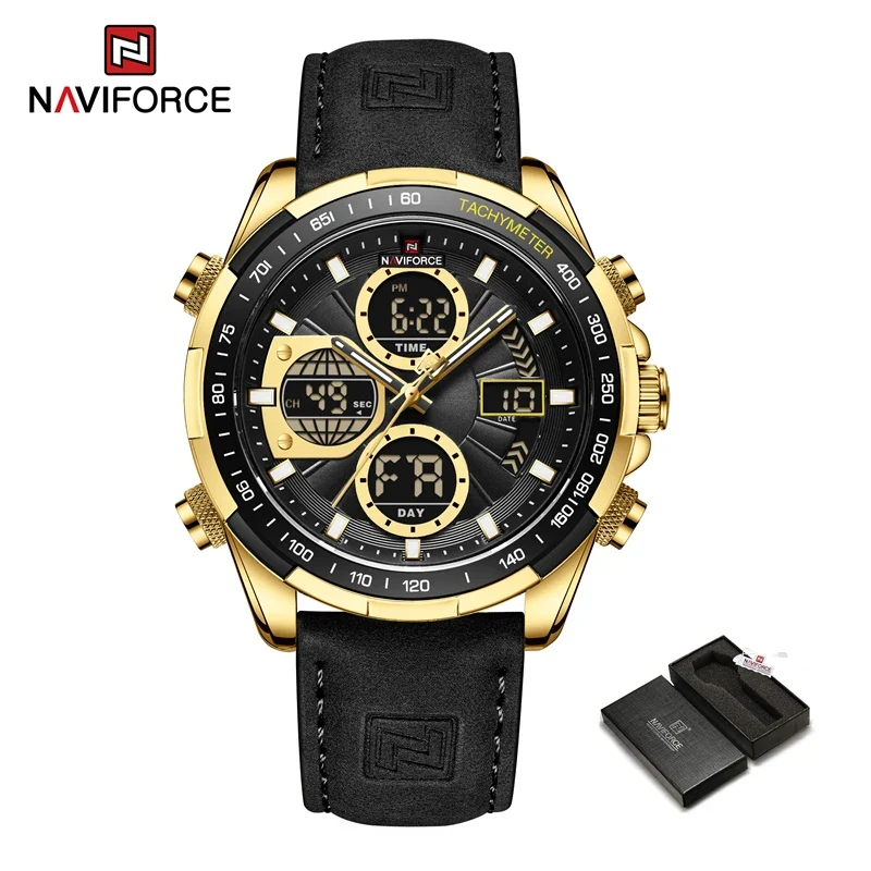 Herren Armbanduhr Gold Edelstahl Quarzuhr LED Uhr Luxus Chronograph Business