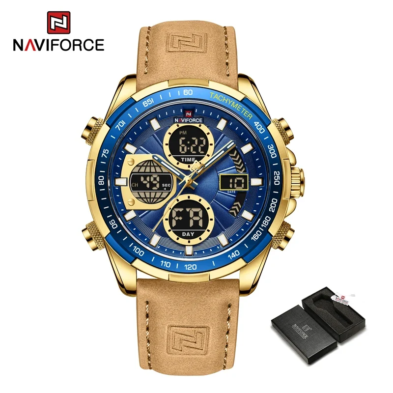 Herren Armbanduhr Gold Edelstahl Quarzuhr LED Uhr Luxus Chronograph Business
