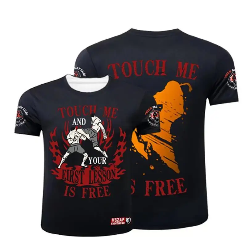 Herren Fashion Muay Thai 3D T-Shirt Rundhals Unisex Sommer Streetwear Kickboxen
