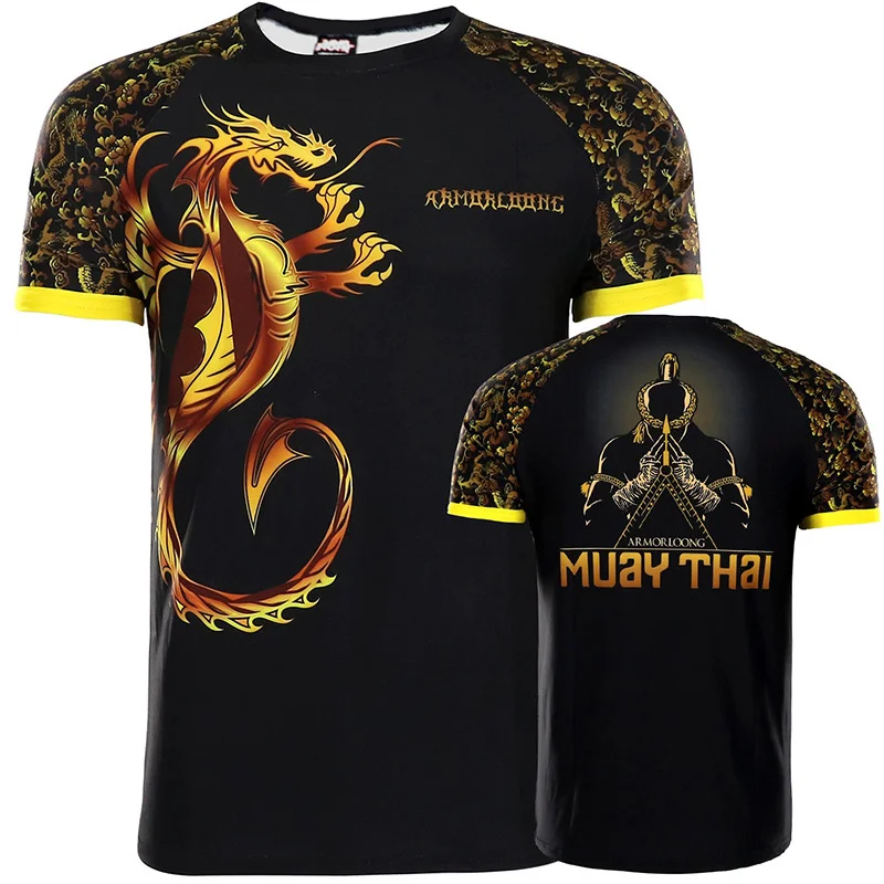 Herren Fashion Muay Thai 3D T-Shirt Rundhals Unisex Sommer Streetwear Kickboxen