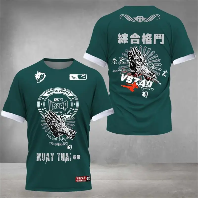 Herren Fashion Muay Thai 3D T-Shirt Rundhals Unisex Sommer Streetwear Kickboxen