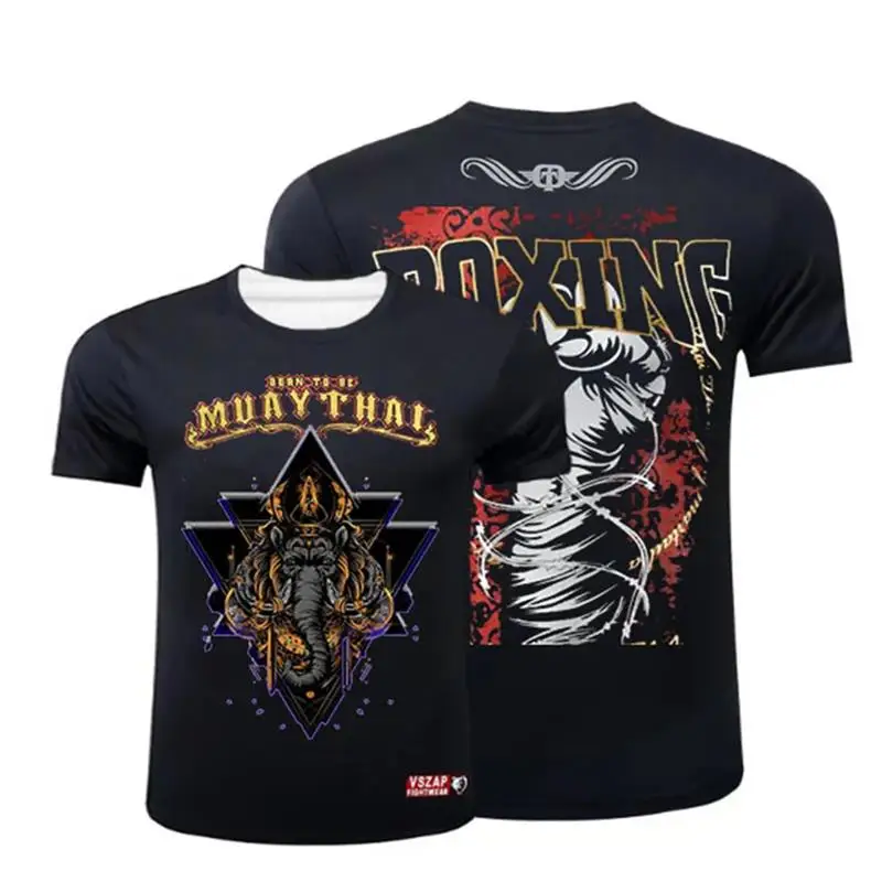 Herren Fashion Muay Thai 3D T-Shirt Rundhals Unisex Sommer Streetwear Kickboxen