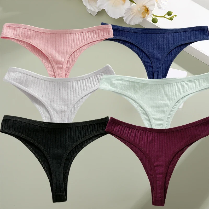 6Stk Damen Tanga String Höschen Sexy Schlüpfer Slip Dessous Unterwäsche Panties