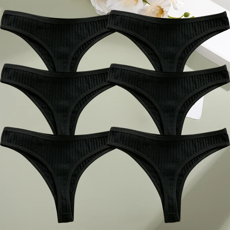 6Stk Damen Tanga String Höschen Sexy Schlüpfer Slip Dessous Unterwäsche Panties