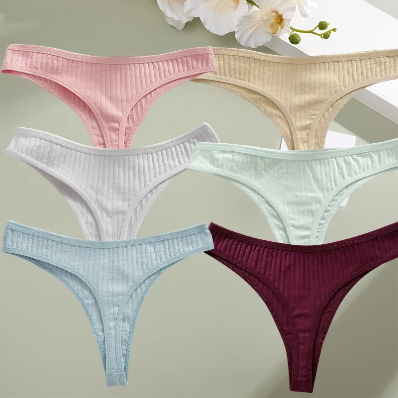 6Stk Damen Tanga String Höschen Sexy Schlüpfer Slip Dessous Unterwäsche Panties