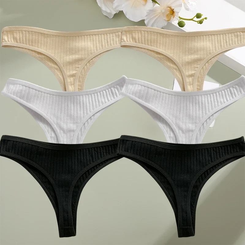 6Stk Damen Tanga String Höschen Sexy Schlüpfer Slip Dessous Unterwäsche Panties