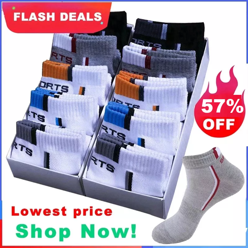 10 PAAR Sneaker Socken Herren Damen Sport Freizeit Kurzsocken Füßlinge Gr 38–48