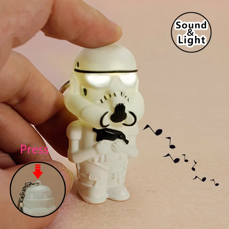 Schlüsselanhänger mit LED-Beleuchtung PVC Figur Spielzeug Schlüsselring Geschenk