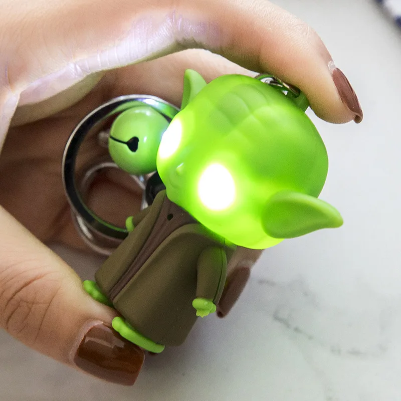 Schlüsselanhänger mit LED-Beleuchtung PVC Figur Spielzeug Schlüsselring Geschenk