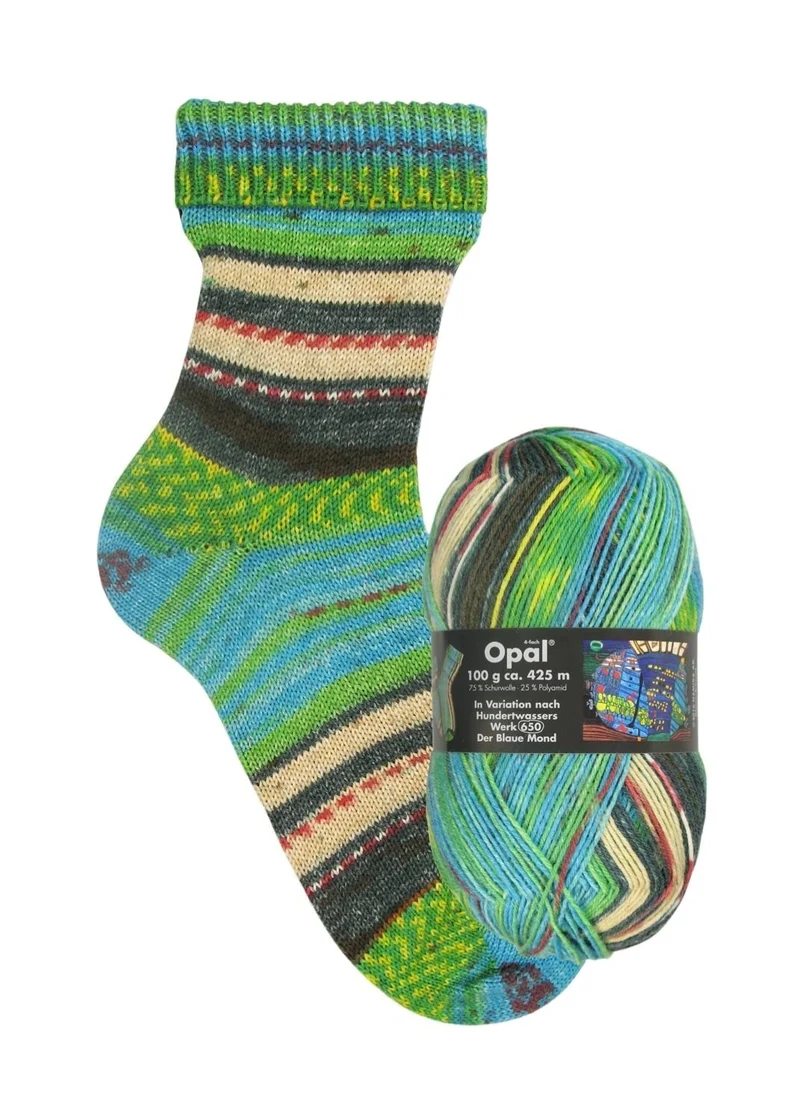 Opal Hundertwasser I | 4-fach Sockenwolle 100g | Farbe 1432
