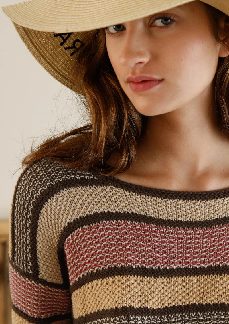 Anleitung - Pullover mit Strukturmusterstreifen