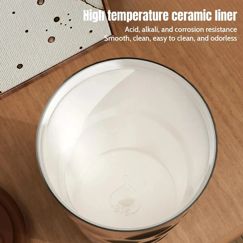 Thermobecher m Temperaturanzeige Becher Edelstahl 450ml MUG Isolierbecher Tasse