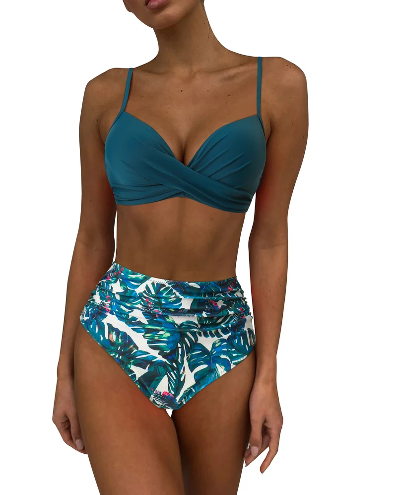 Frauen Bademode Böhmisch Bikini Set Sexy Push Up Badeanzug Damen Tanga Swimsuit