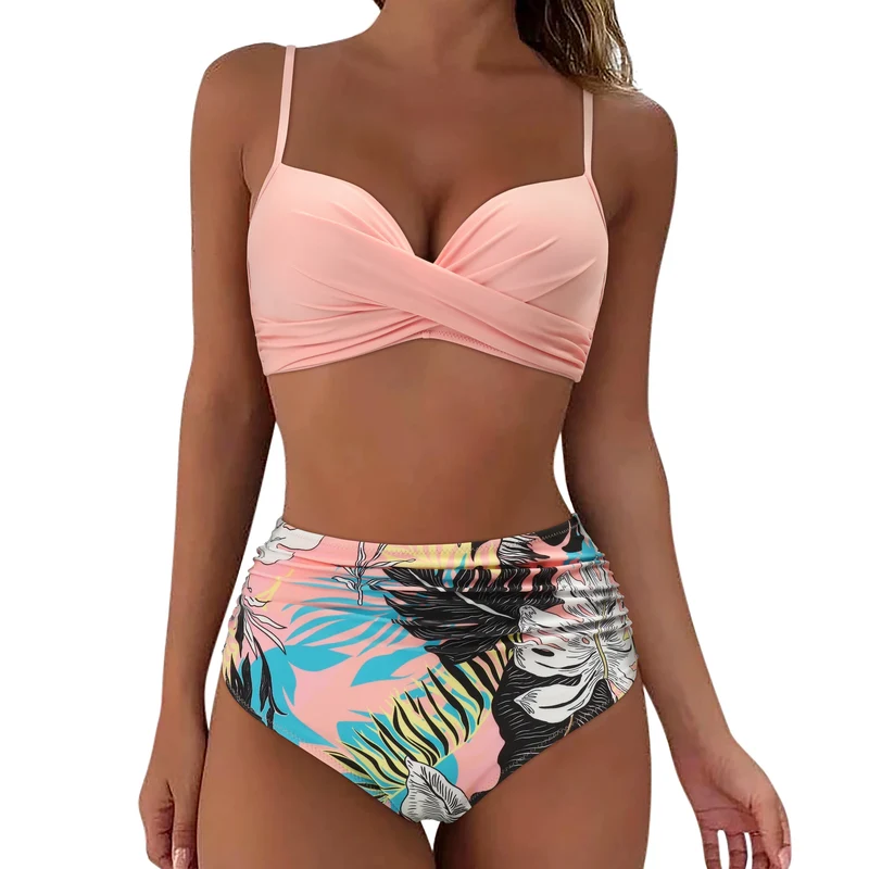 Frauen Bademode Böhmisch Bikini Set Sexy Push Up Badeanzug Damen Tanga Swimsuit