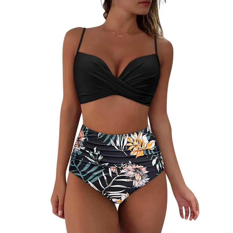 Frauen Bademode Böhmisch Bikini Set Sexy Push Up Badeanzug Damen Tanga Swimsuit