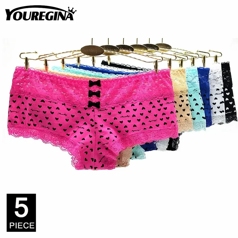 5Stk Frauen Spitze Tanga String Höschen Sexy Schlüpfer Slip Dessous Unterwäsche