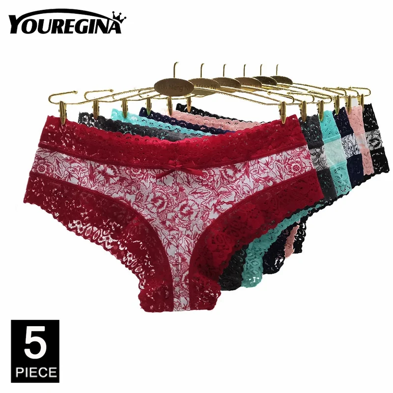 5Stk Frauen Spitze Tanga String Höschen Sexy Schlüpfer Slip Dessous Unterwäsche