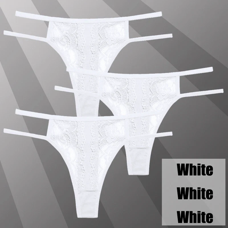 3Stk Frauen Spitze Tanga String Höschen Sexy Schlüpfer Slip Dessous Unterwäsche