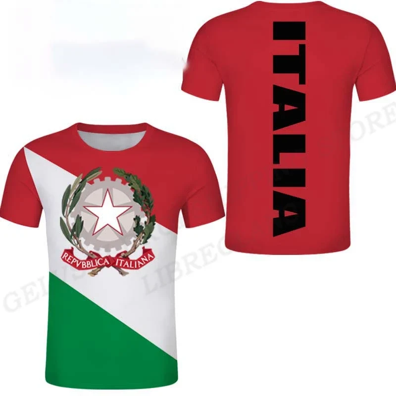 Herren Fashion Italy Vintage 3D T-Shirt Rundhals Unisex Sommer Streetwear Italia