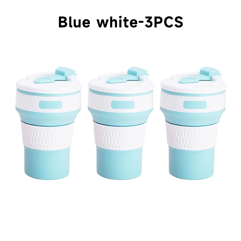 Silikon Trink Becher klappbar faltbar Reise Camping Wandern Outdoor Mug 350ML