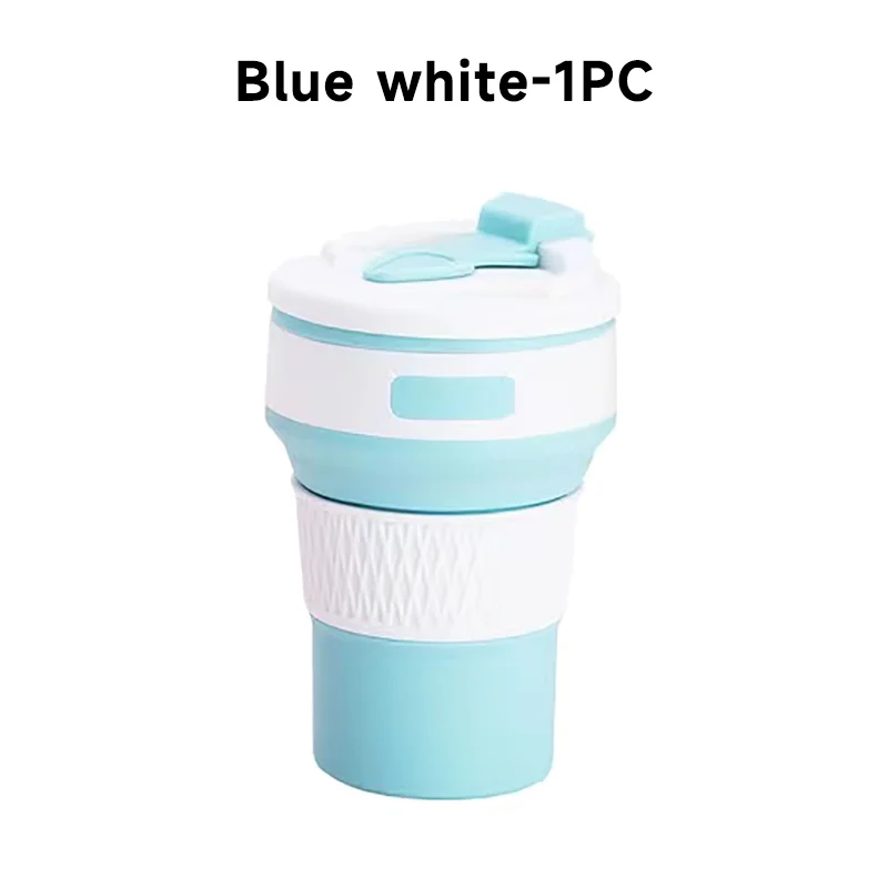 Silikon Trink Becher klappbar faltbar Reise Camping Wandern Outdoor Mug 350ML
